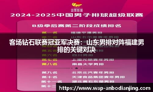 客场钻石联赛冠亚军决赛：山东男排对阵福建男排的关键对决